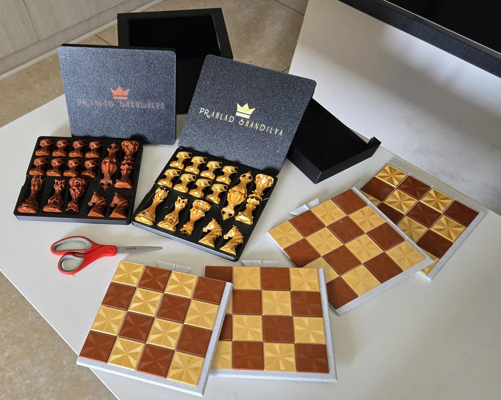 3D printed chess board